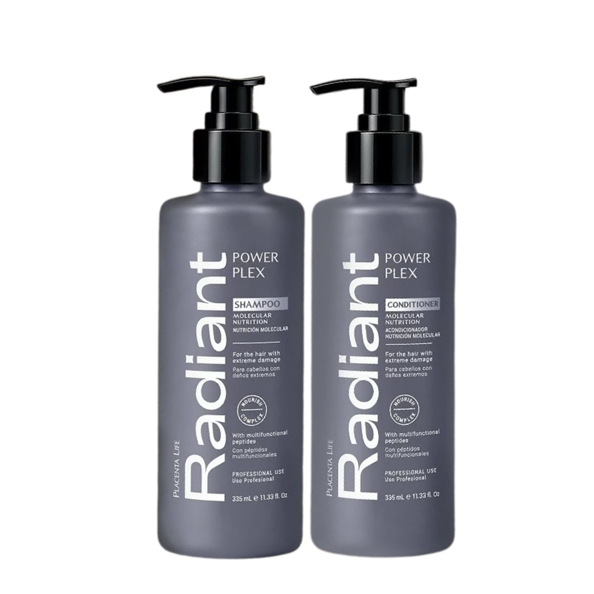 PLACENTA LIFE - Radiant - Powe Plex Shampoo 335ml acondicionador 335ml