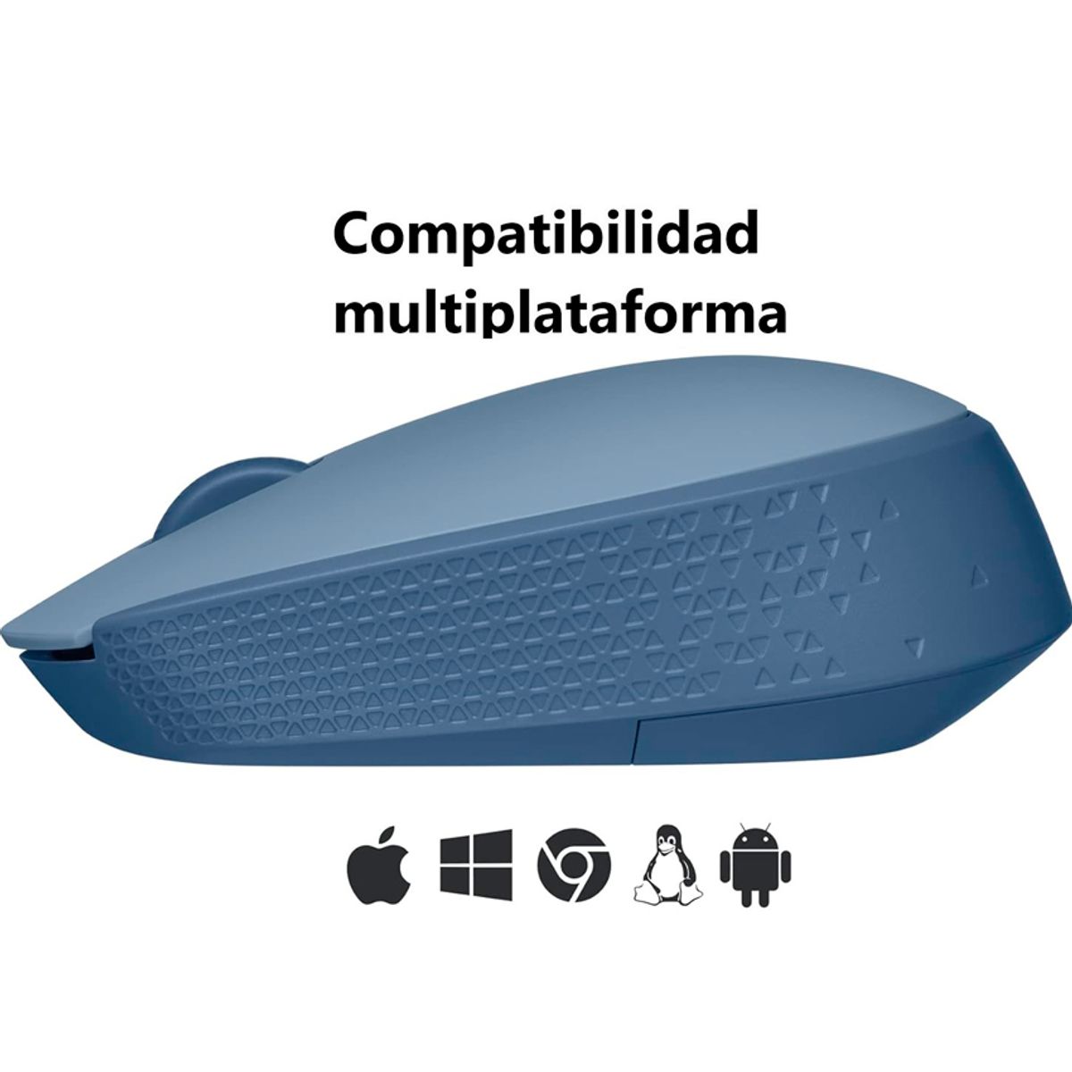 LOGITECH - Mouse Inalámbrico Logitech M170 USB 2.4GHz 1000 DPI Blue Grey