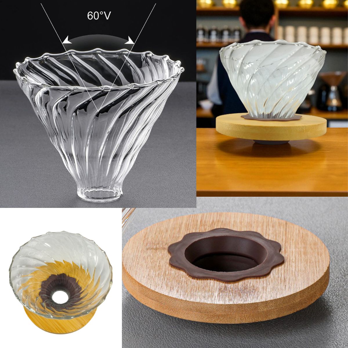 GENERICO - Dripper Cafetera Pour Over V60