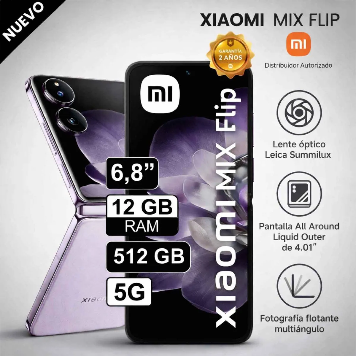 XIAOMI - CELULAR XIAOMI MIX FLIP 512GB 12GB RAM 50MP 6.86 PURPLE