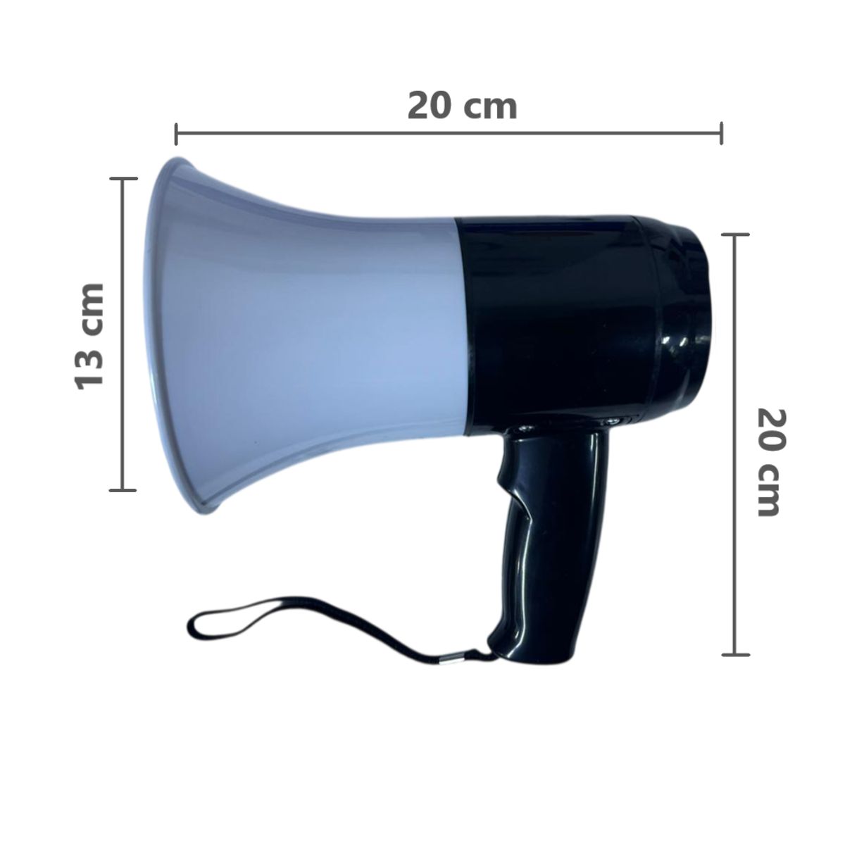 GENERICO - Megáfono batería portátil con grabadora 35 W - Negro