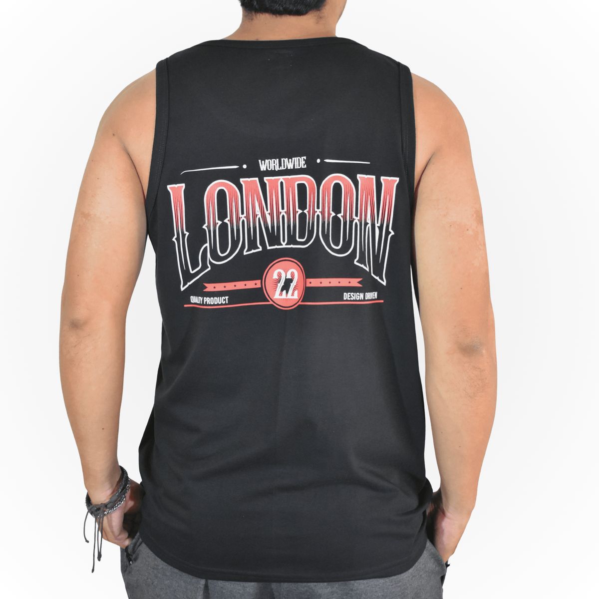 YONISTERS CLOTHING - Bividi Casual Hombre 100% Algodón Negro London Yonisters Clothing