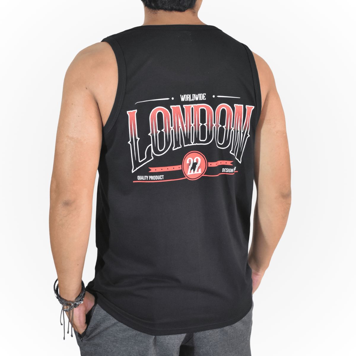 YONISTERS CLOTHING - Bividi Casual Hombre 100% Algodón Negro London Yonisters Clothing