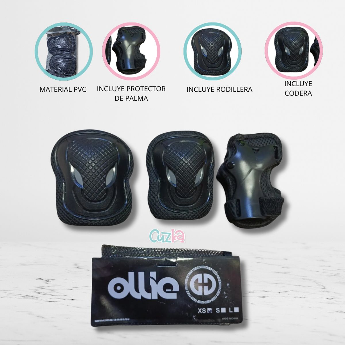 OLLIE - Set Protector OLLIE KIDS «CONFORT PRO» Black