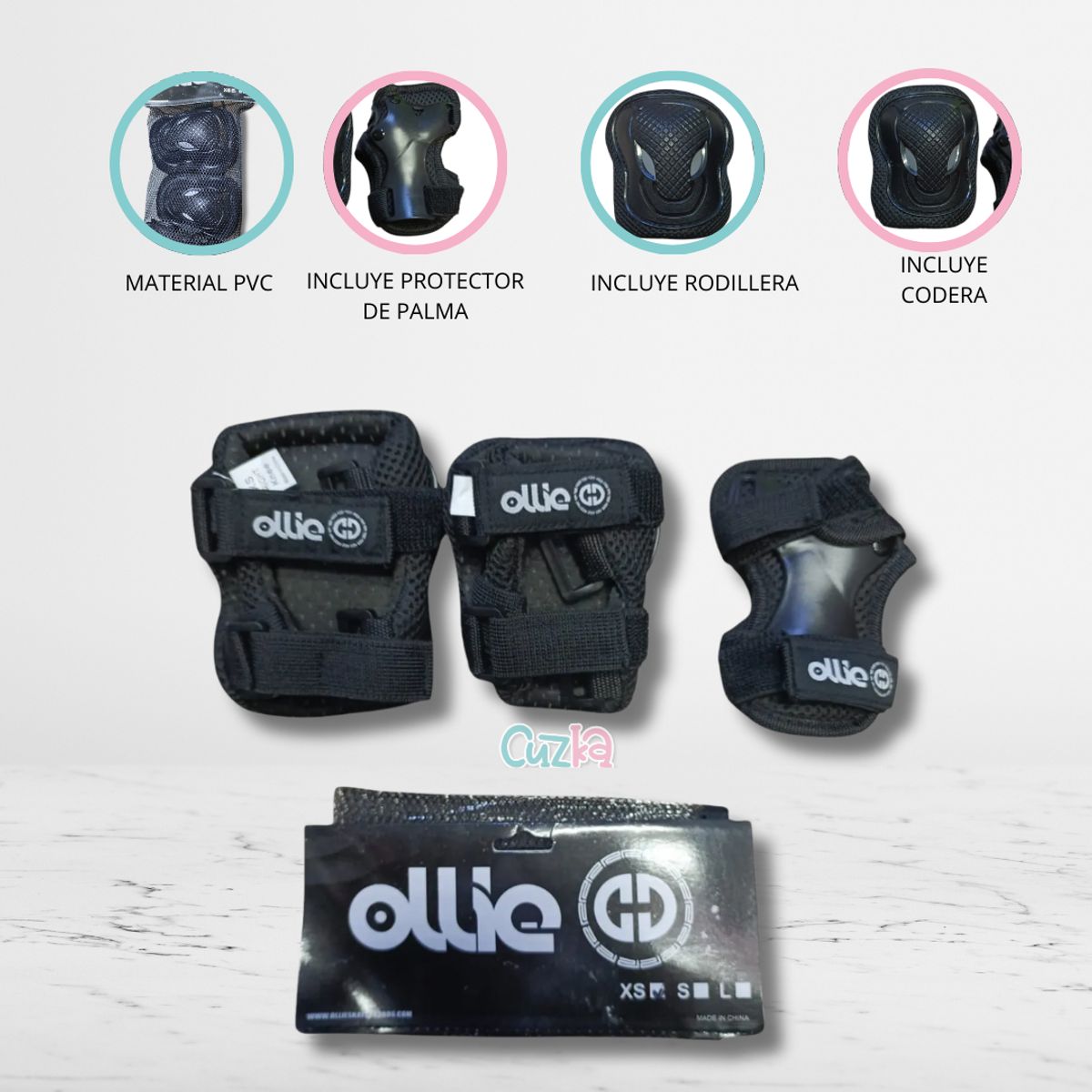 OLLIE - Set Protector OLLIE KIDS «CONFORT PRO» Black