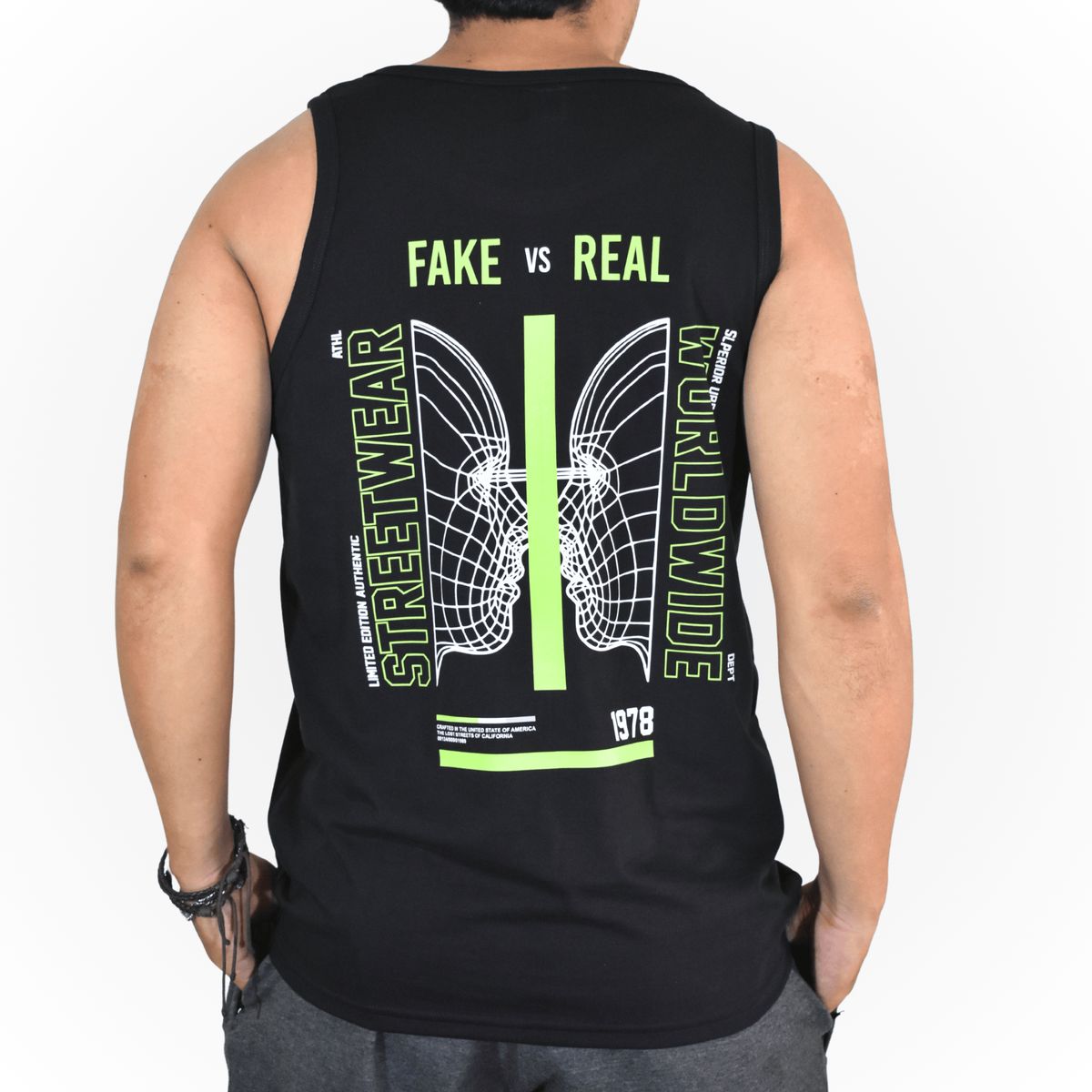 YONISTERS CLOTHING - Bividi Casual Hombre 100% Algodón Negro Fake&Real Yonisters Clothing