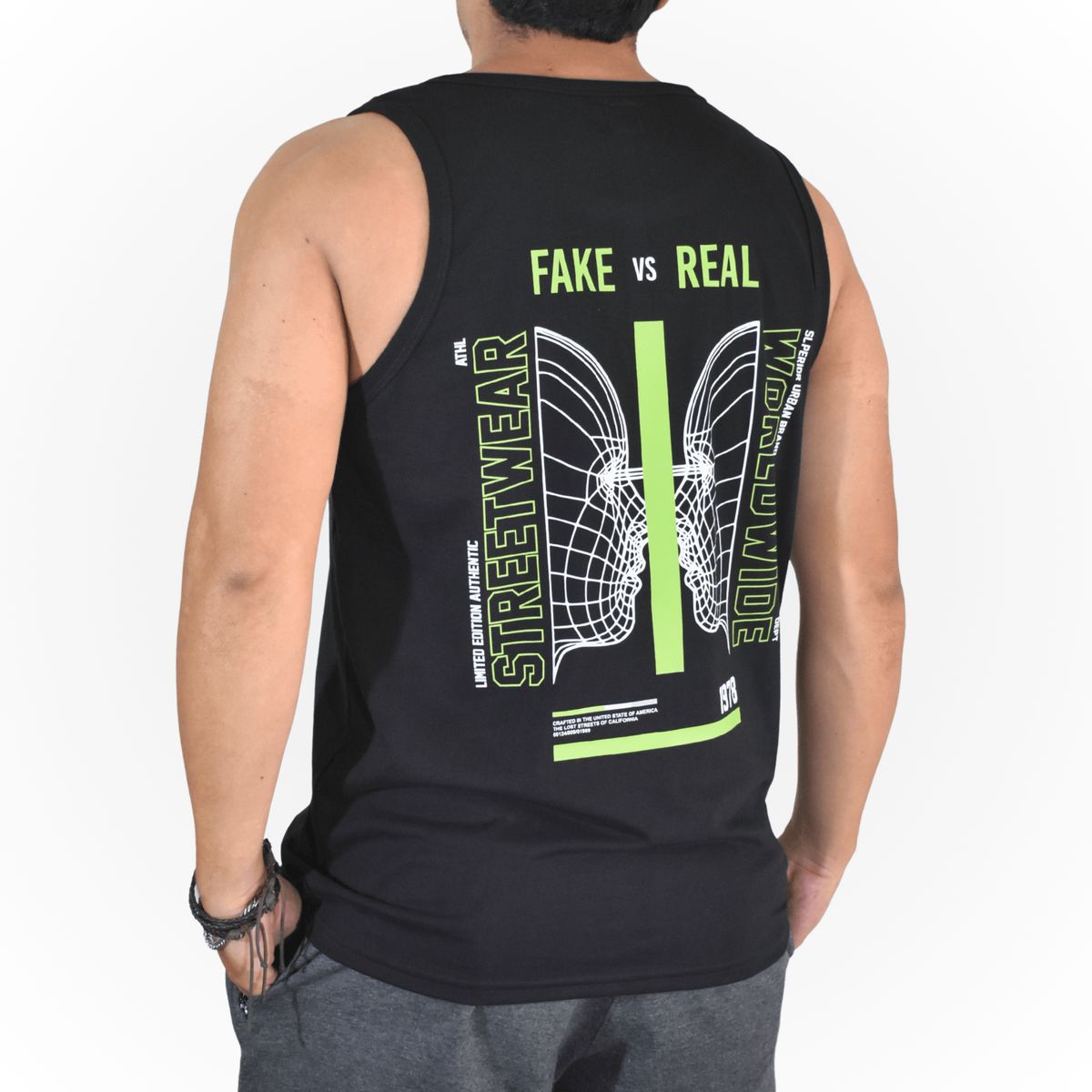 YONISTERS CLOTHING - Bividi Casual Hombre 100% Algodón Negro Fake&Real Yonisters Clothing