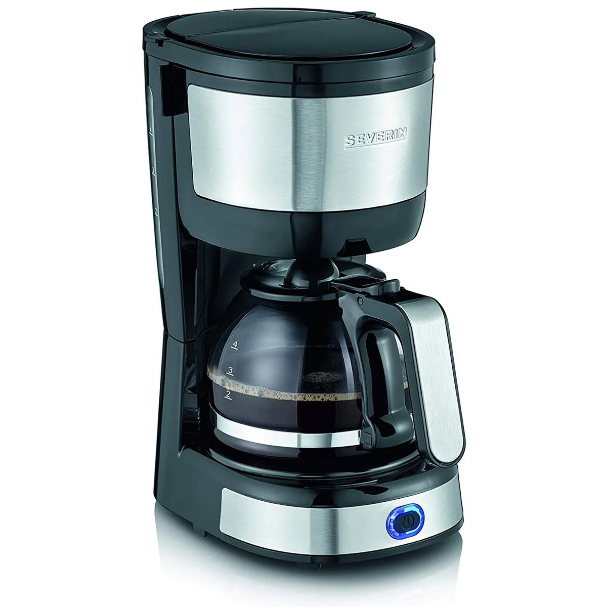 SEVERIN - Cafetera compacta de acero inoxidable KA 4819