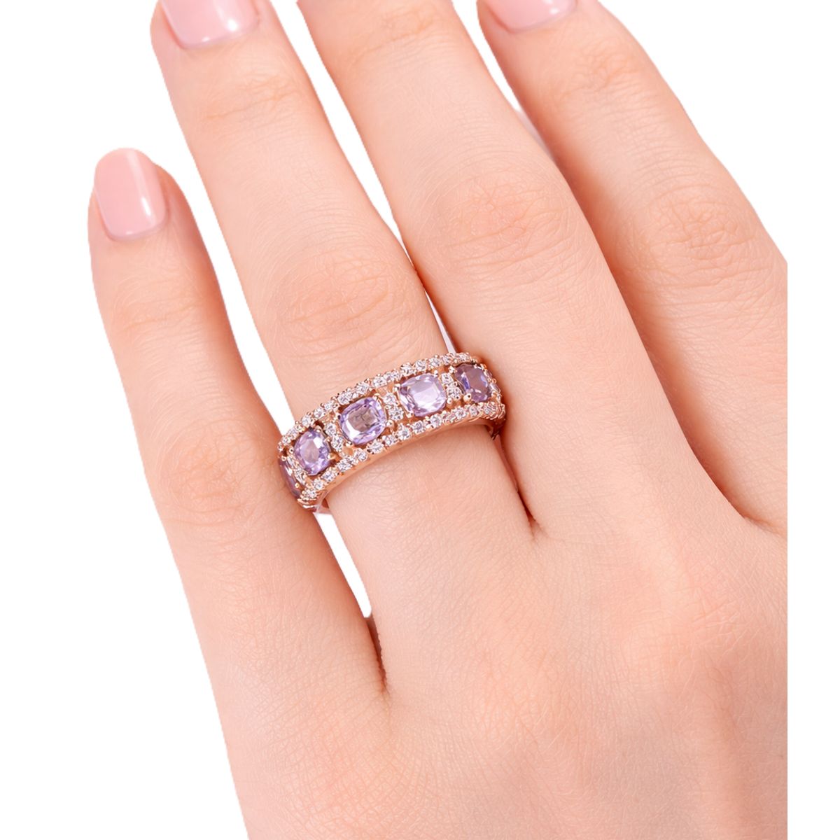 GENERICO - Anillo de Mujer Elegante con Circonita Cúbica  Diseño Lujoso Brillante
