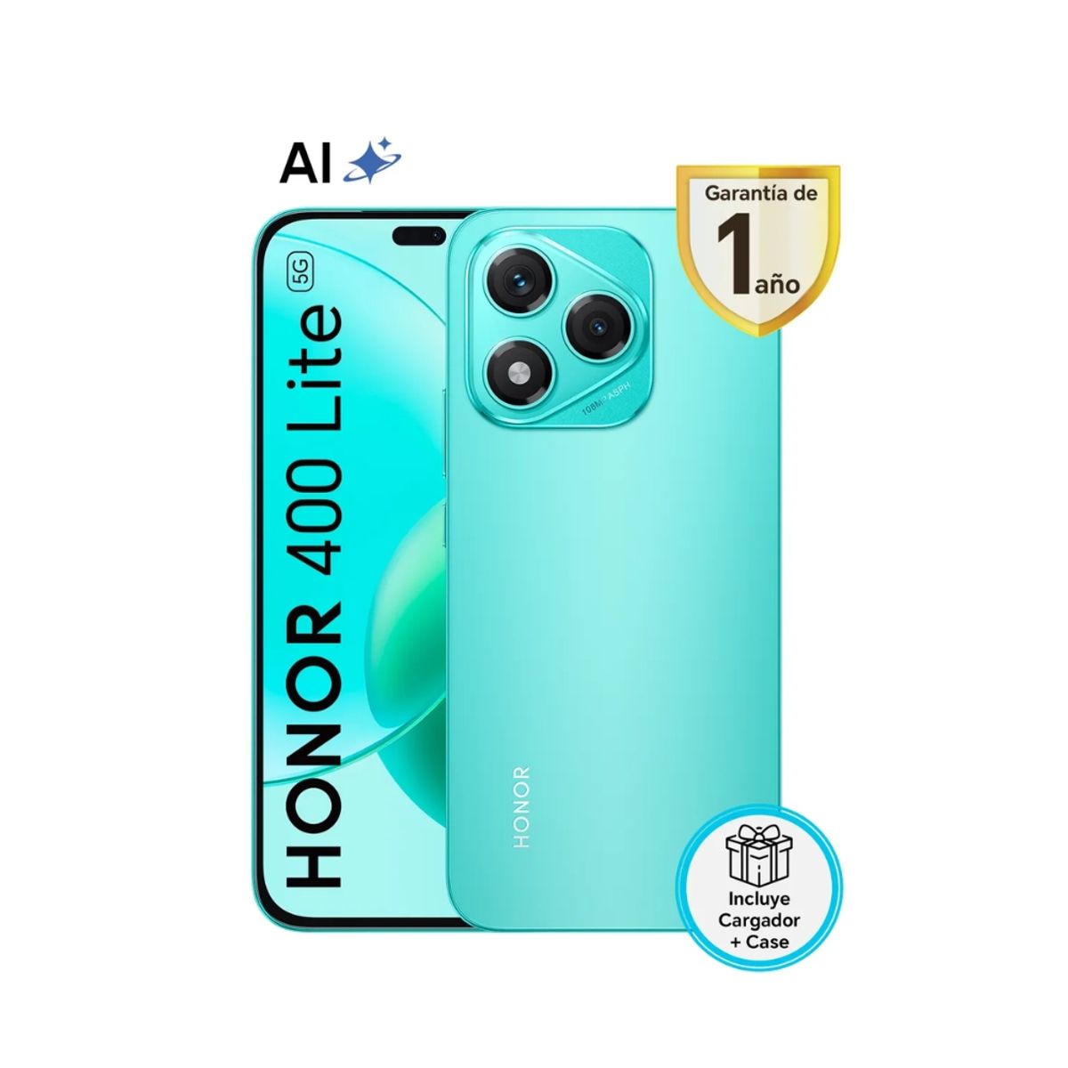 HONOR - Celular Honor 400 Lite 5G 8GB RAM 256GB 6.7"  Pulg. Android 15 - Verde Marino