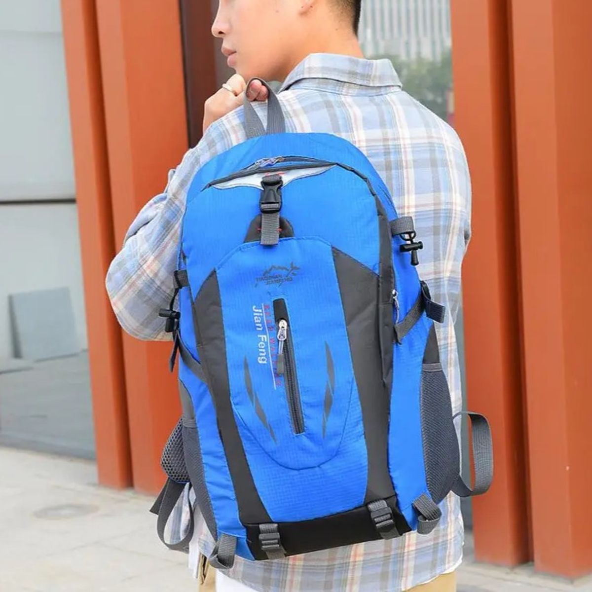 GENERICO - MOCHILA ESCOLAR  40L LAPTOP GYM VIAJE OUTDOOR IMPERMEABLE WATERPROOF CIERRES COMPARTIMIENTOS  GENIEKA