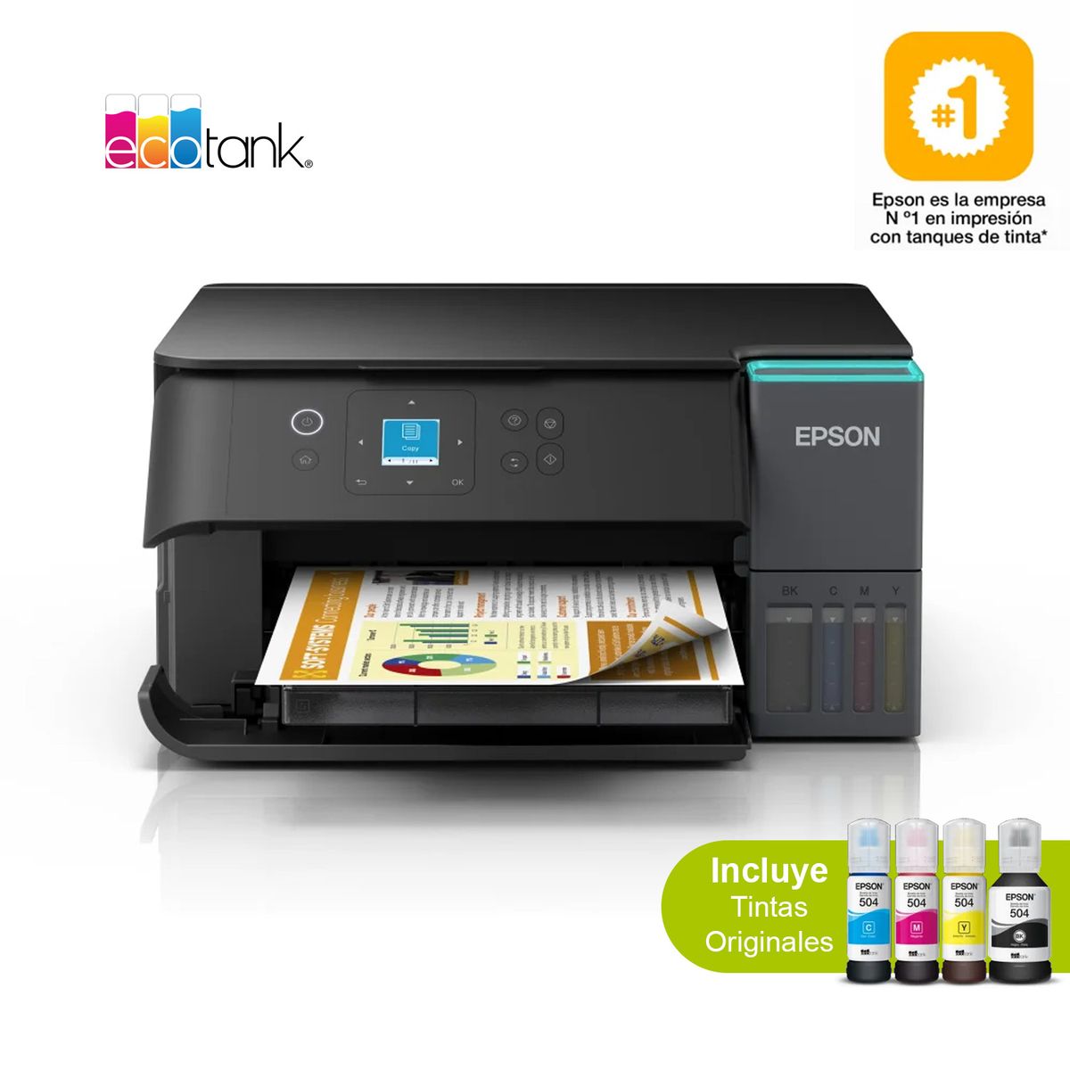 EPSON - Impresora Epson Multifuncional EcoTank con funcion Duplex y WiFi L4360