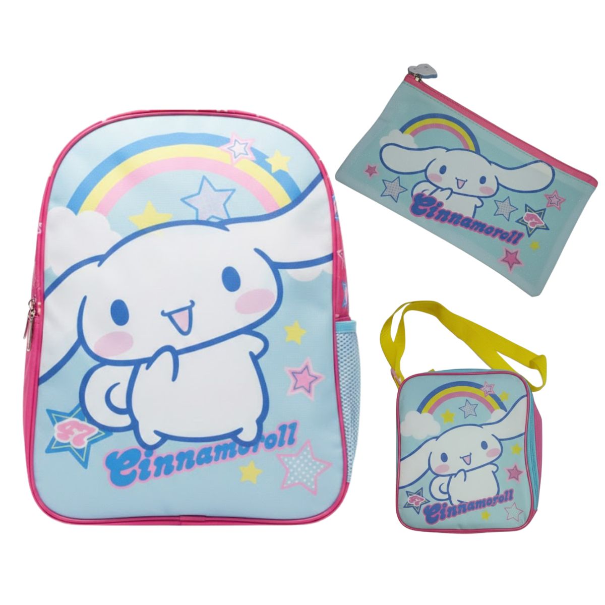 GENERICO - Mochila para Niños y Niñas Multipack 3 en 1  Regreso a Clases Personajes Animados