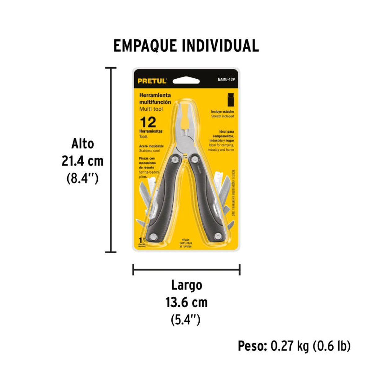 PRETUL - Multiherramienta con 12 funciones, PRETUL - 24106
