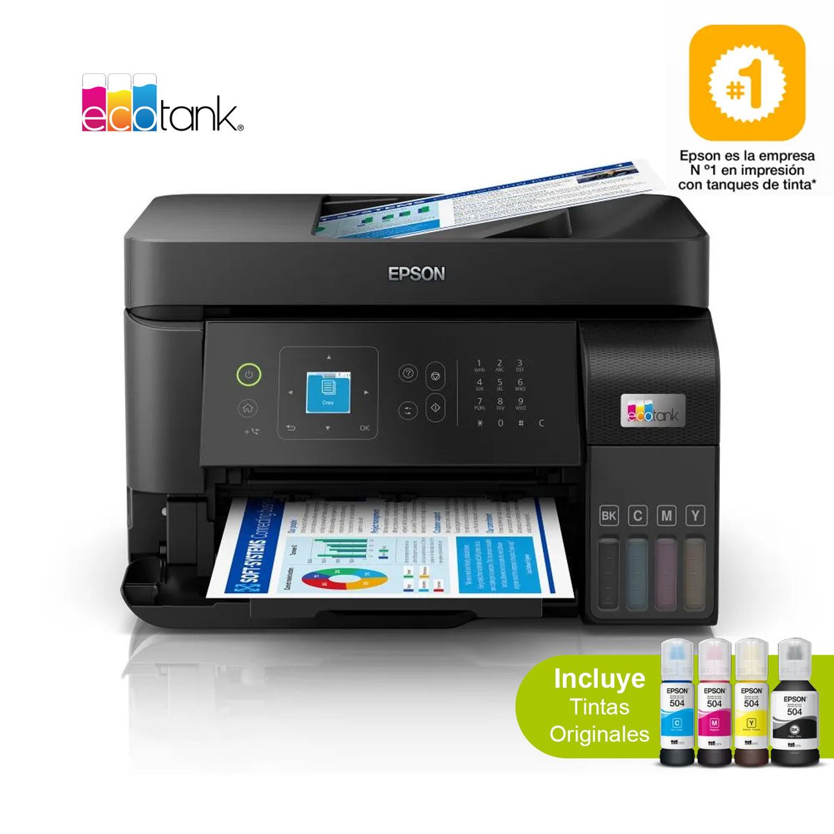 EPSON - Impresora Epson Multifuncional EcoTank con funcion de FAX y WiFi L5590