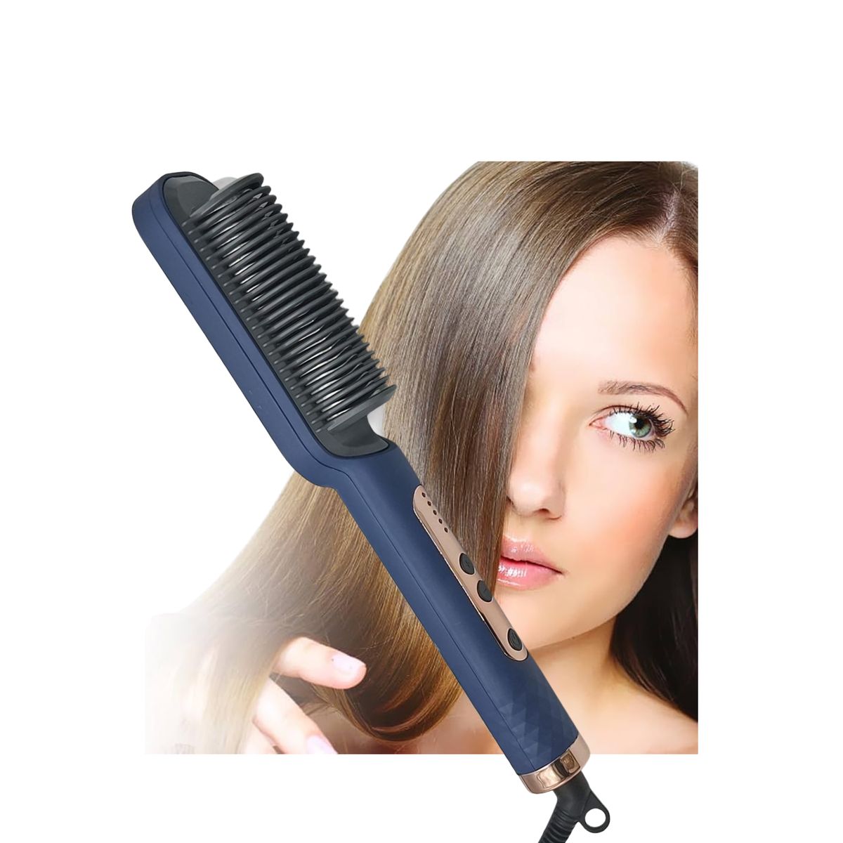 GENERICO - RAFF Peine Cepillo  Alisador Eléctrico Portátil