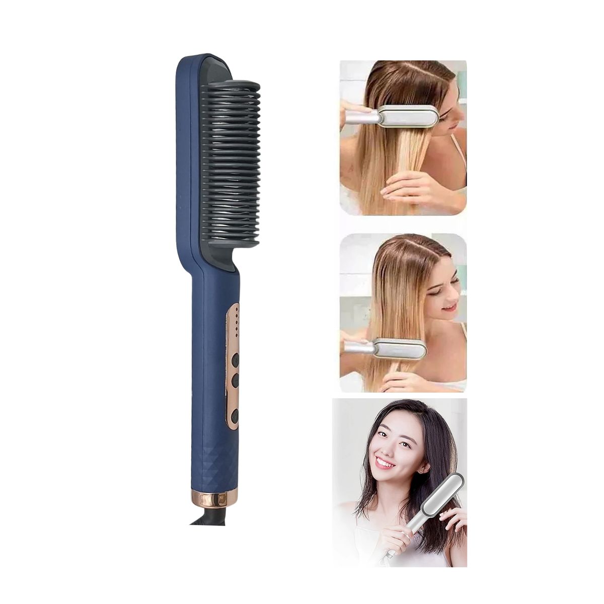 GENERICO - RAFF Peine Cepillo  Alisador Eléctrico Portátil