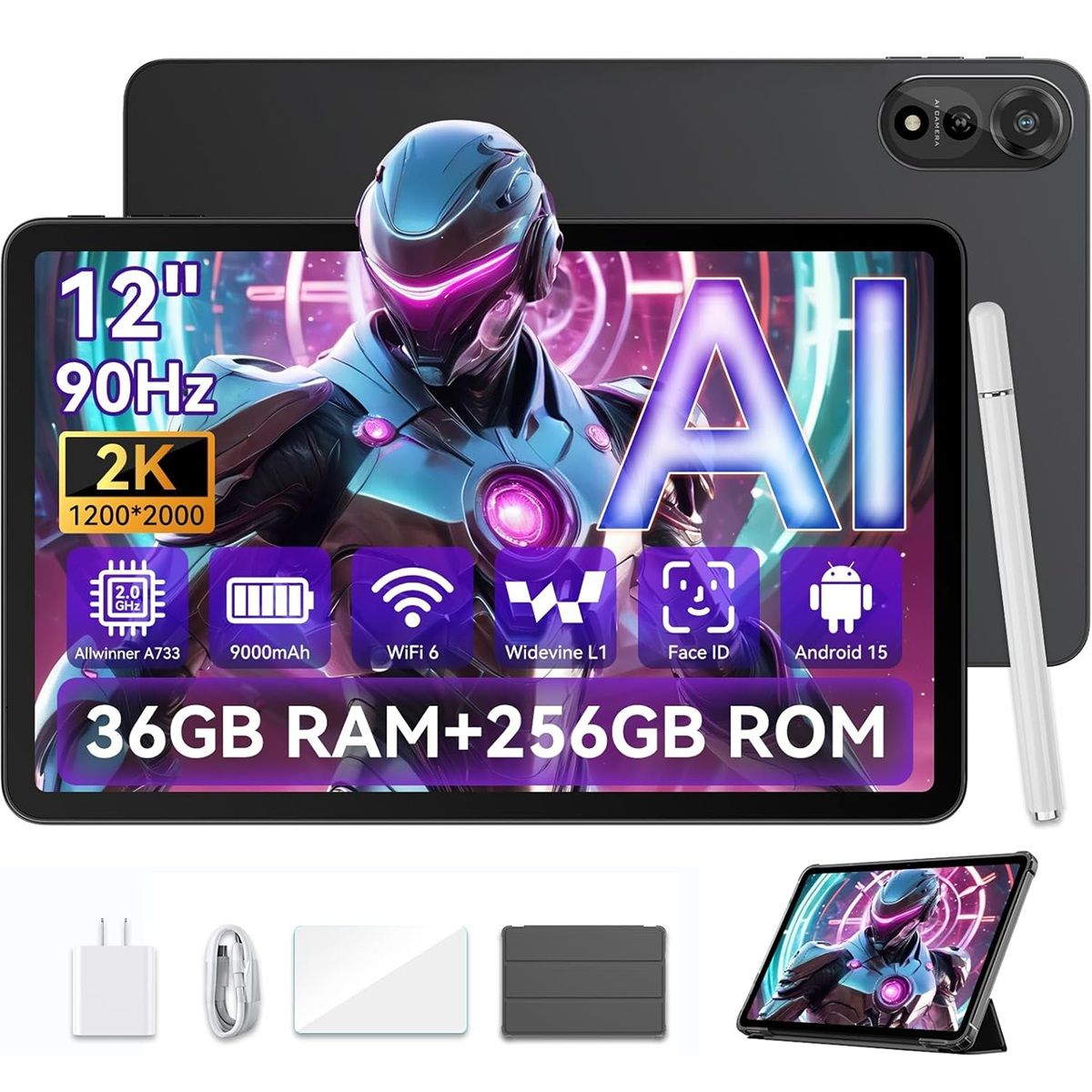 BLACKVIEW - Tablet Blackview MEGA 2 Wifi 12+24=36/256GB Tablet PC 12'' 2K FHD 9000mAh - GREY