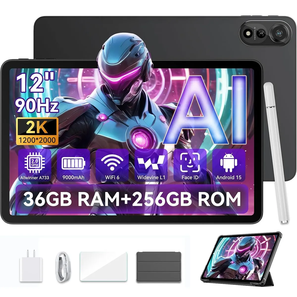 BLACKVIEW - Tablet Blackview MEGA 2 Wifi 12+24=36/256GB Tablet PC 12'' 2K FHD 9000mAh - GREY