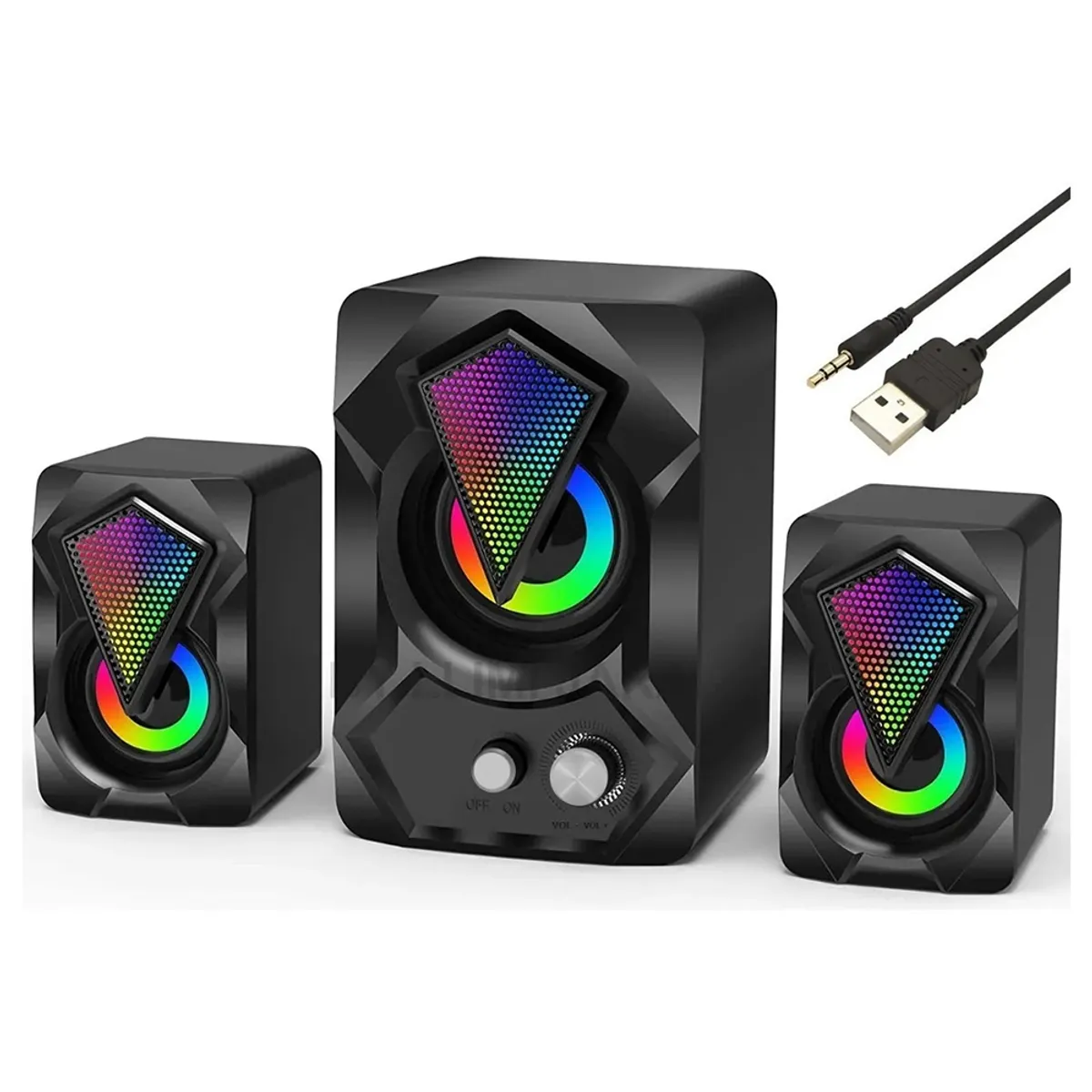 PARLANTE MULTIMEDIA SUBWOOFER RGB PARA PC TV, marca SEISA - Foto 2