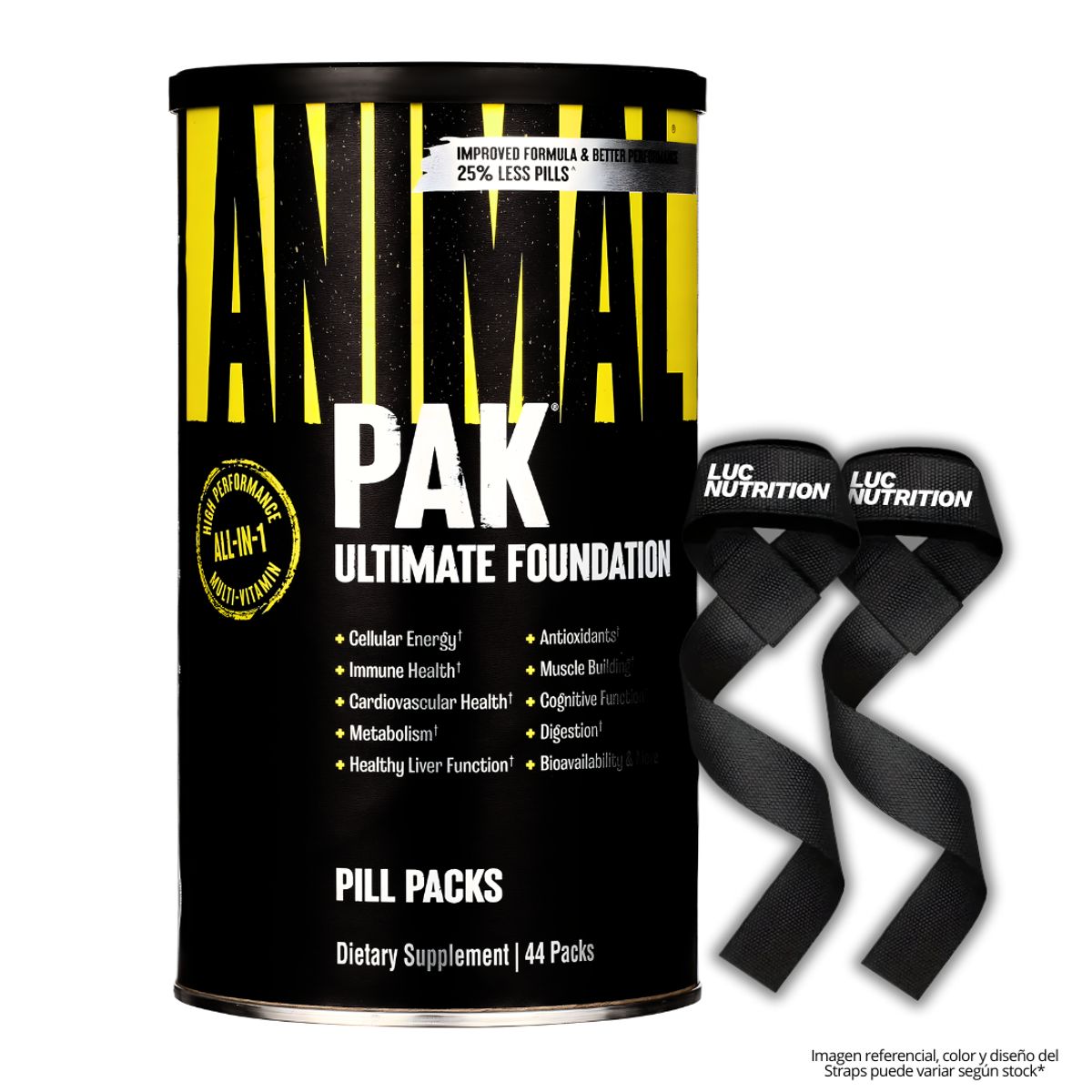 UNIVERSAL NUTRITION - ANIMAL PAK 44 Packs - Vitaminas y minerales + Straps