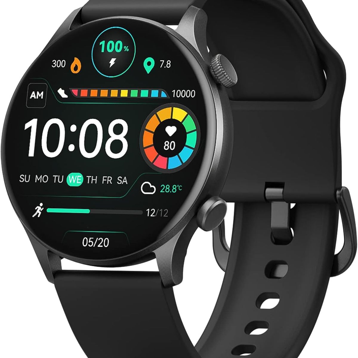 HAYLOU - Smartwatch HAYLOU Solar Plus RT3, AMOLED de 1,43 Bluetooth Llamadas telefónicas, Monitor de Salud