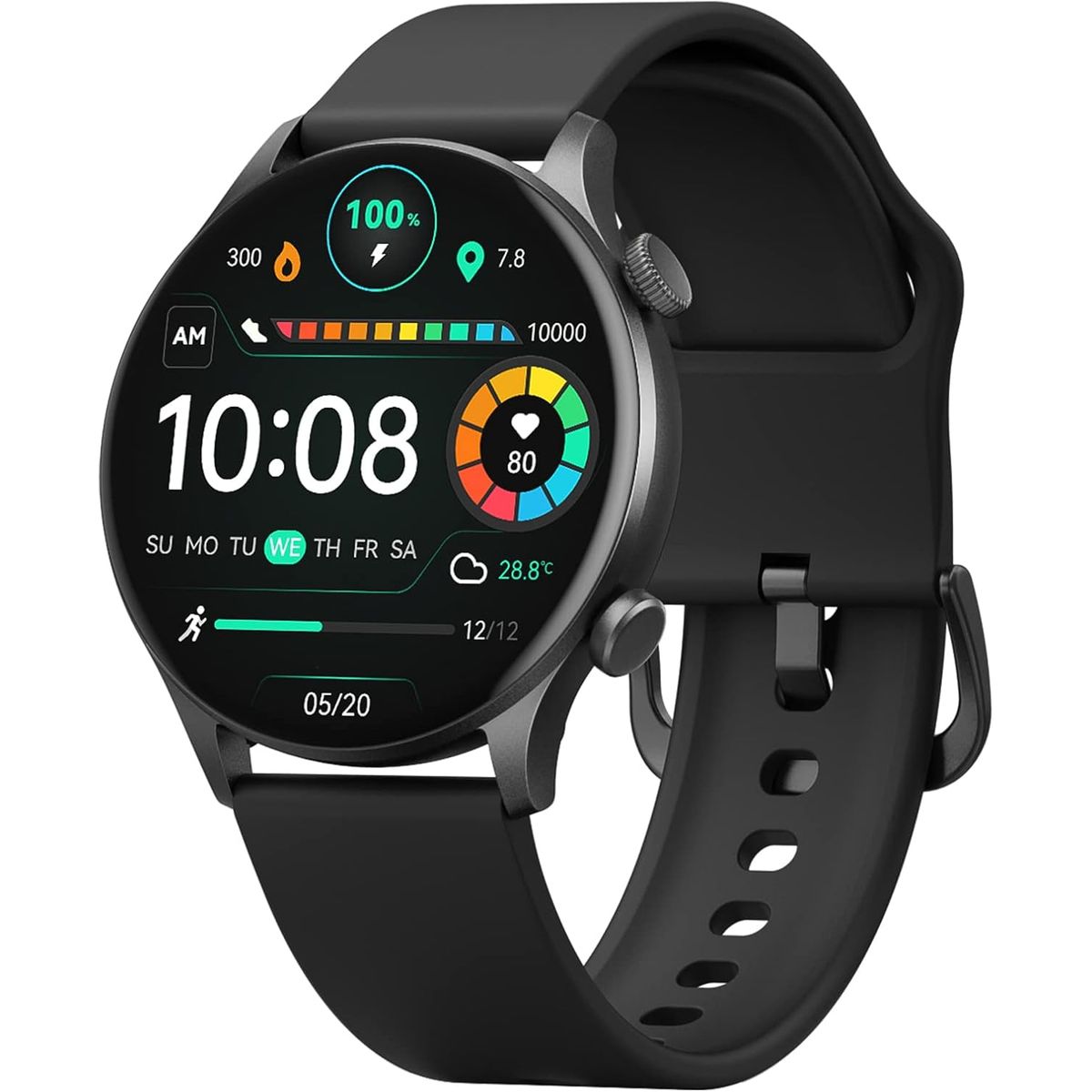 HAYLOU - Smartwatch HAYLOU Solar Plus RT3, AMOLED de 1,43 Bluetooth Llamadas telefónicas, Monitor de Salud