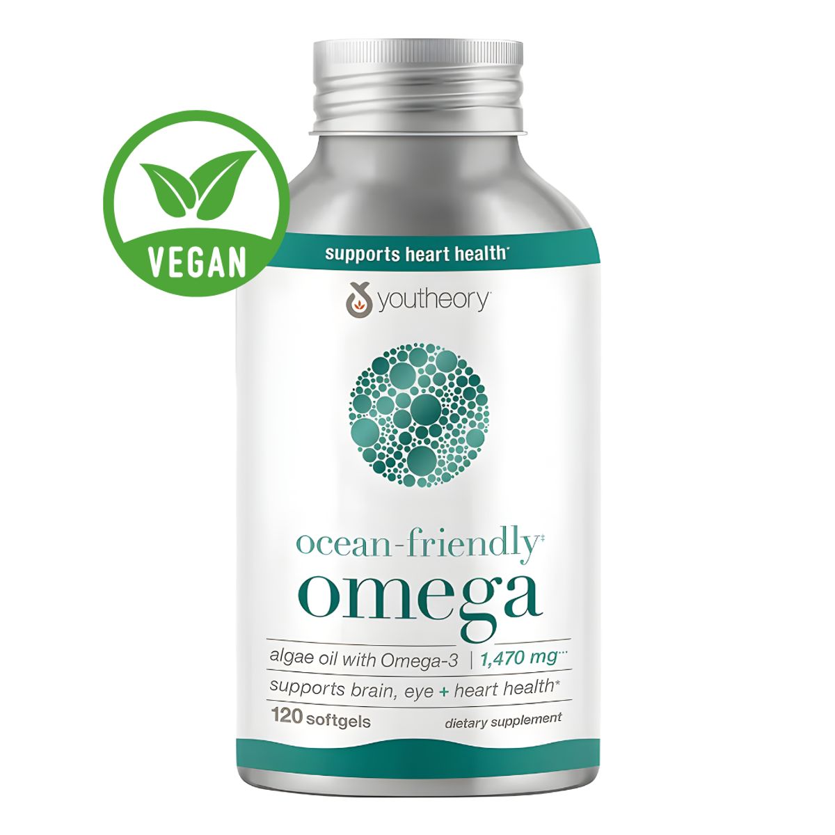 YOUTHEORY - Omega 3 Youtheory 1470mg - 120 Cápsulas + Shaker
