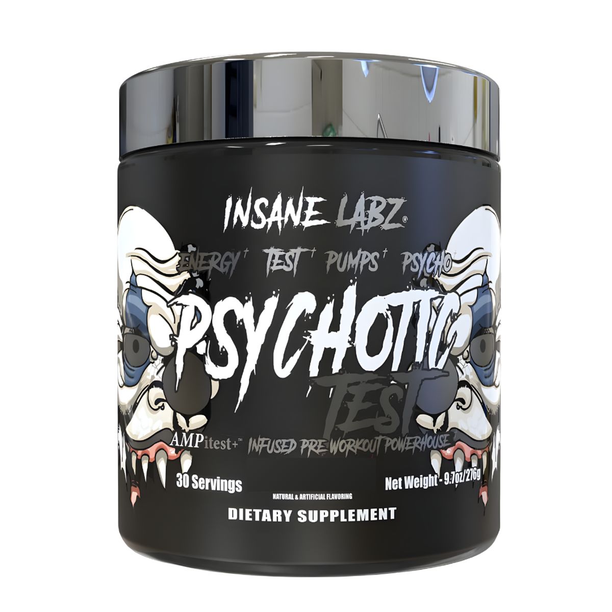 INSANE LABZ - Psychotic Test 30 servicios / Pre-entreno con Precursor de testosterona - Watermelon