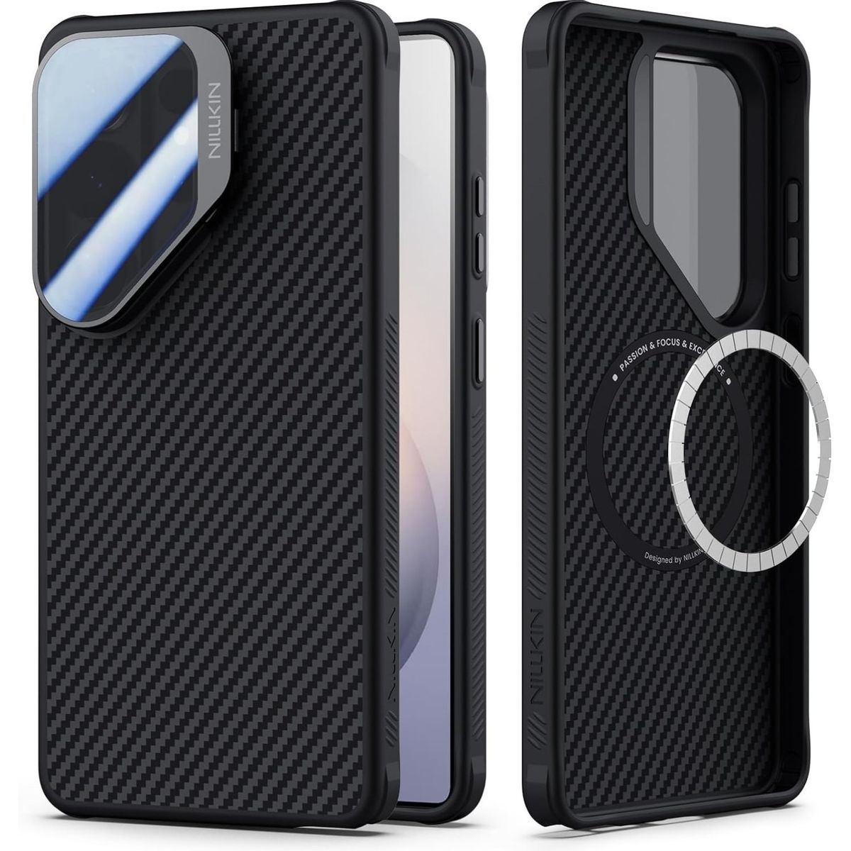 NILLKIN - Case para Samsung Galaxy S26 Ultra Nillkin CarboProp Kevlar® MagSafe - Black Edition