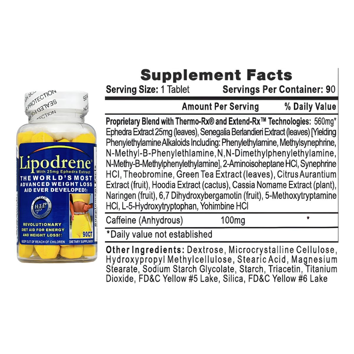 GENERICO - Termogenico Lipodrene - 90 Tabletas