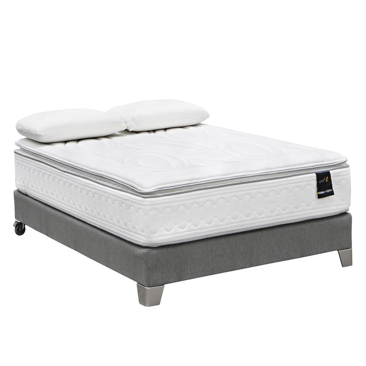 ROSEN - Cama Box Tarima Art 2 2 Plz + 2 Almohadas Mem Max