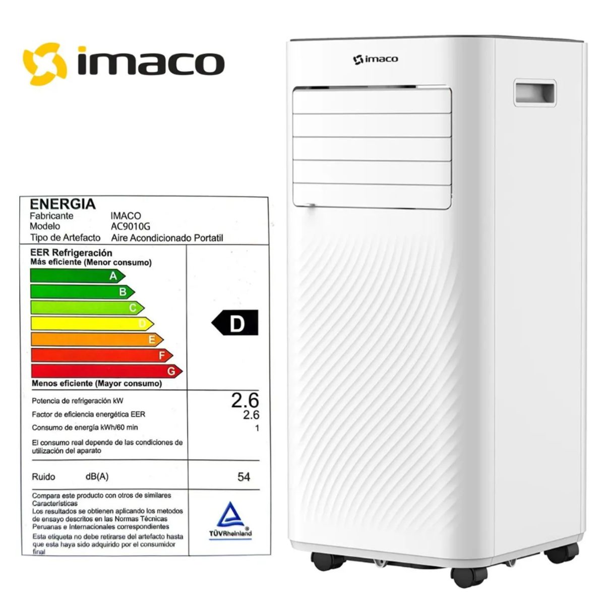 IMACO - AIRE ACONDICONADO PORTATIL IMACO 9000 BTU AC9010G