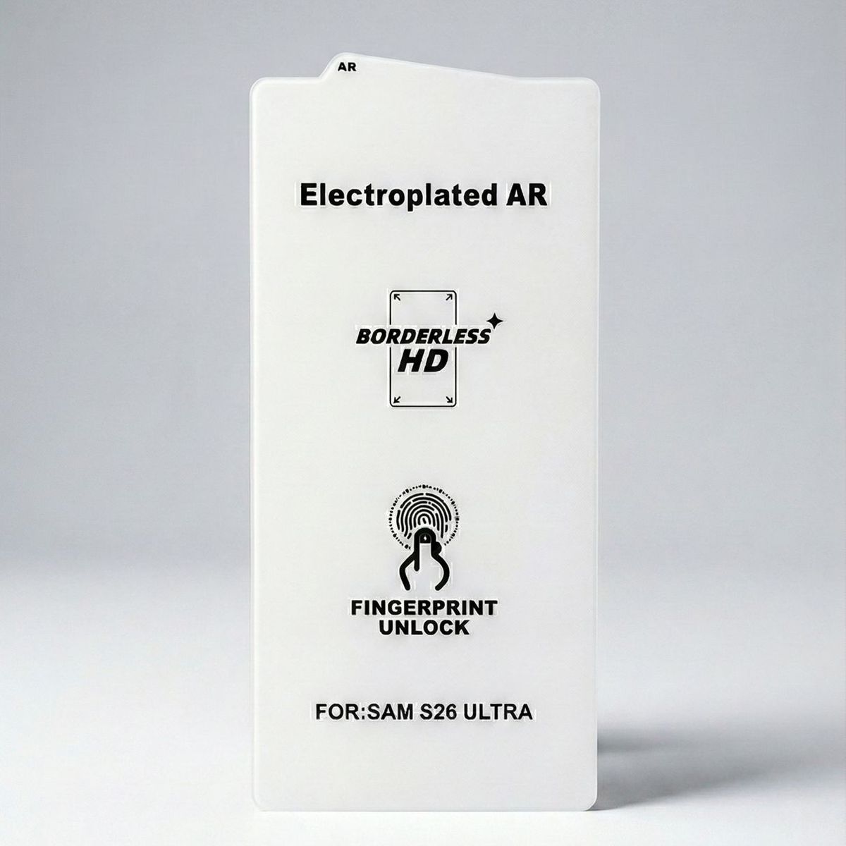 GENERICO - Mica de Vidrio AR S26 Ultra Transparente Sin Bordes - Compatible con Huella