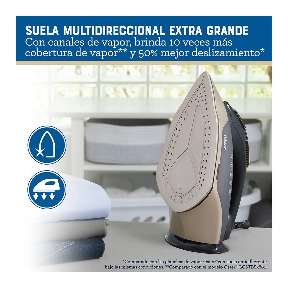 Plancha de vapor PRESSXPRESS GCSTPX9000B, marca OSTER - Foto Principal