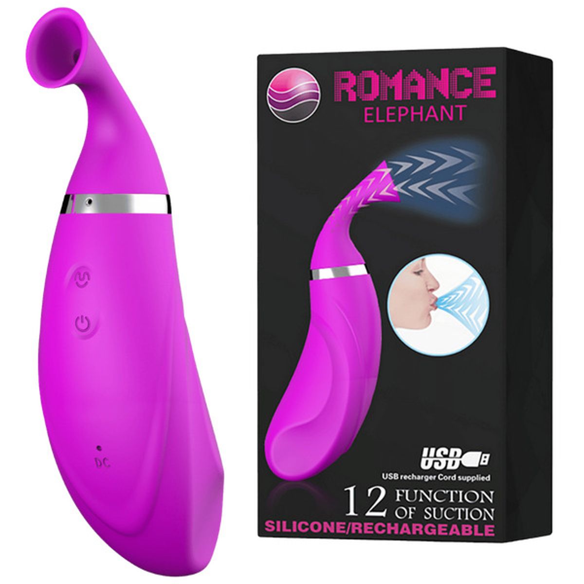 PRETTY LOVE - Succionador de Clítoris  12 Niveles USB - Elephant