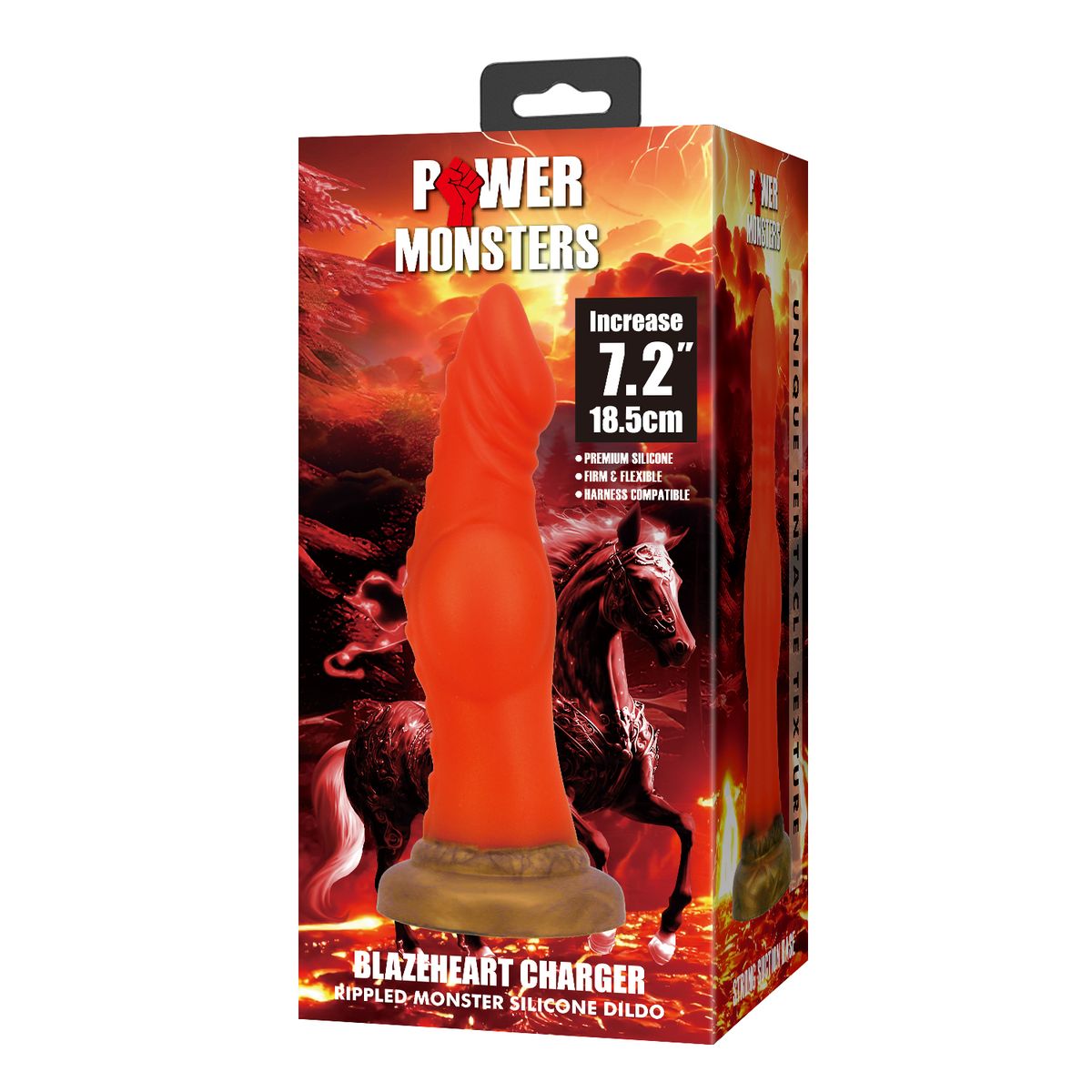 PRETTY LOVE - POWER MONSTERS DILDO - BLAZEHEART CHARGER 18 CM