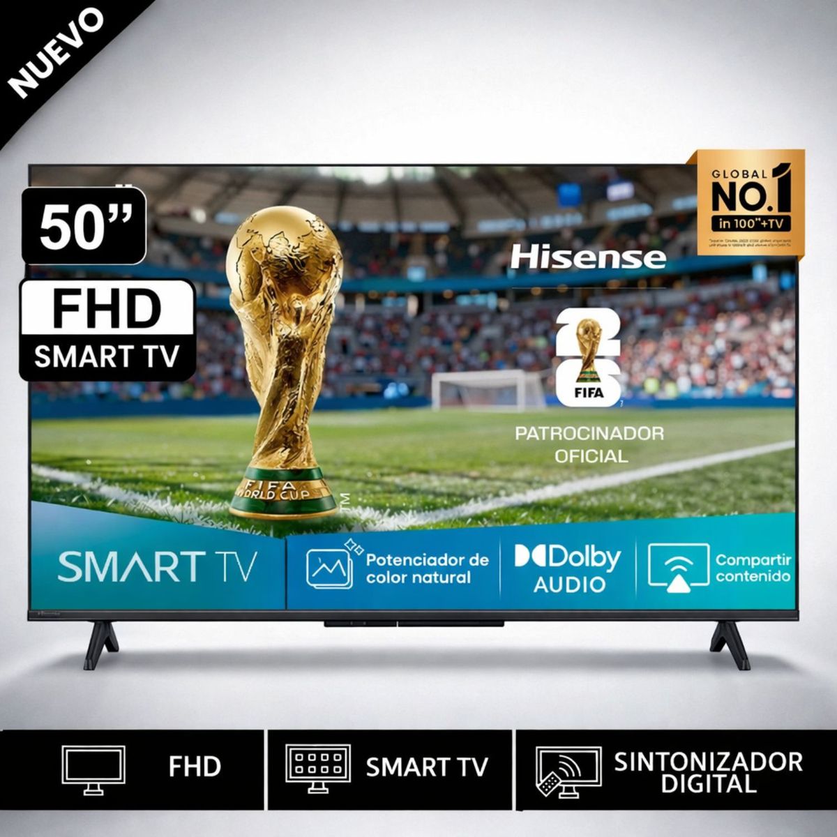 HISENSE - Televisor Hisense 50" FHD Smart TV 50A4NV 2025