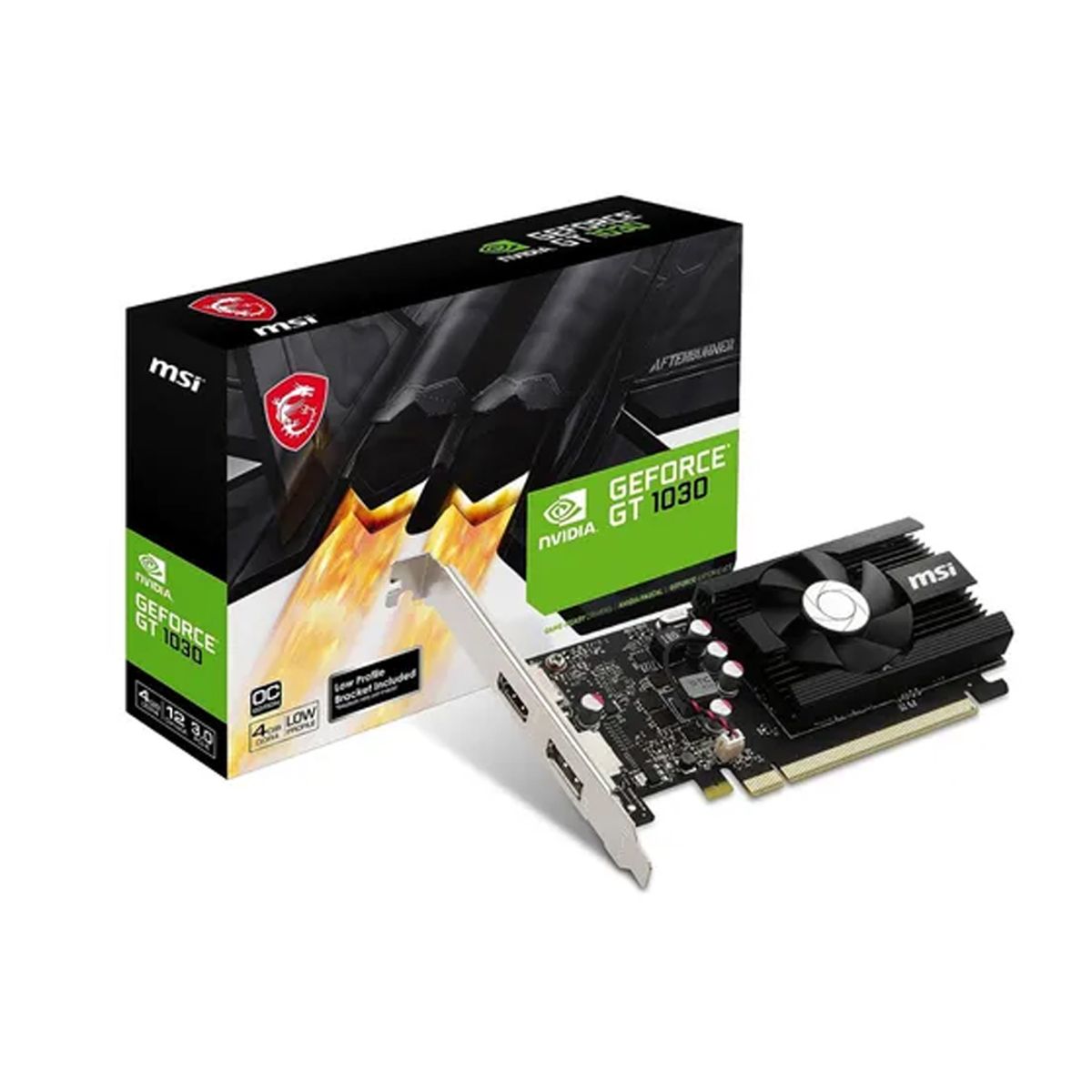 MSI - Msi Geforce Gt 1030 4Gb Gddr4 - Tarjeta Gráfica De Alto Rendimiento, 64 Bit, Baja Perfil