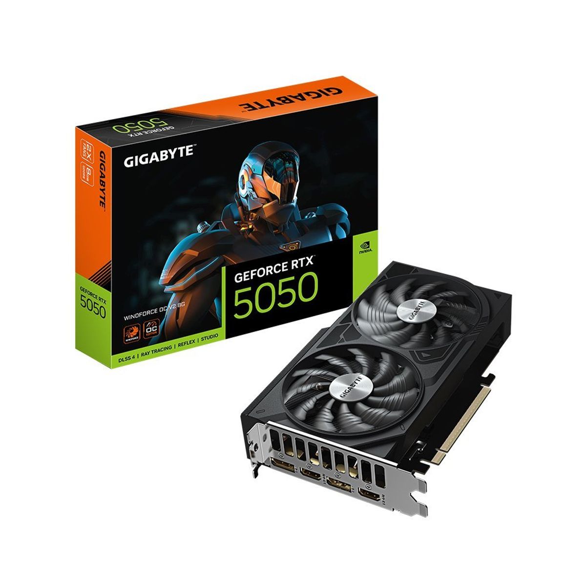 GIGABYTE - Tarjeta Gráfica Gigabyte Geforce Rtx 5050 8Gb 128Bit Con Tecnología Windforce Y Rendimient