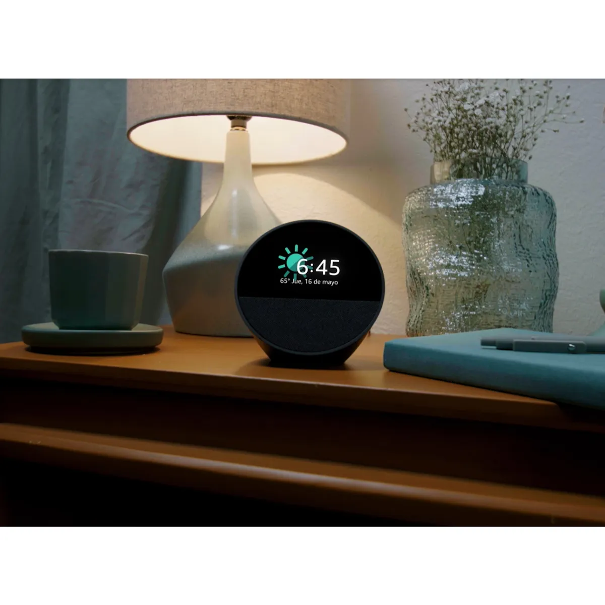 AMAZON - Amazon Echo Spot Parlante inteligente con Pantalla y con Alexa Negro