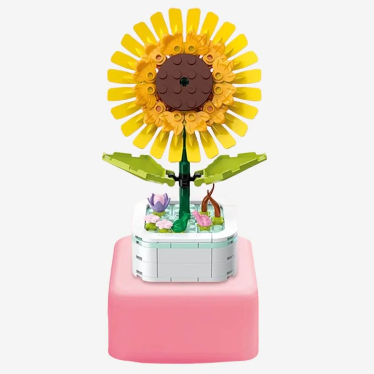 GENERICO - Bloques Construccion Flores Armables -  Modelo Girasol