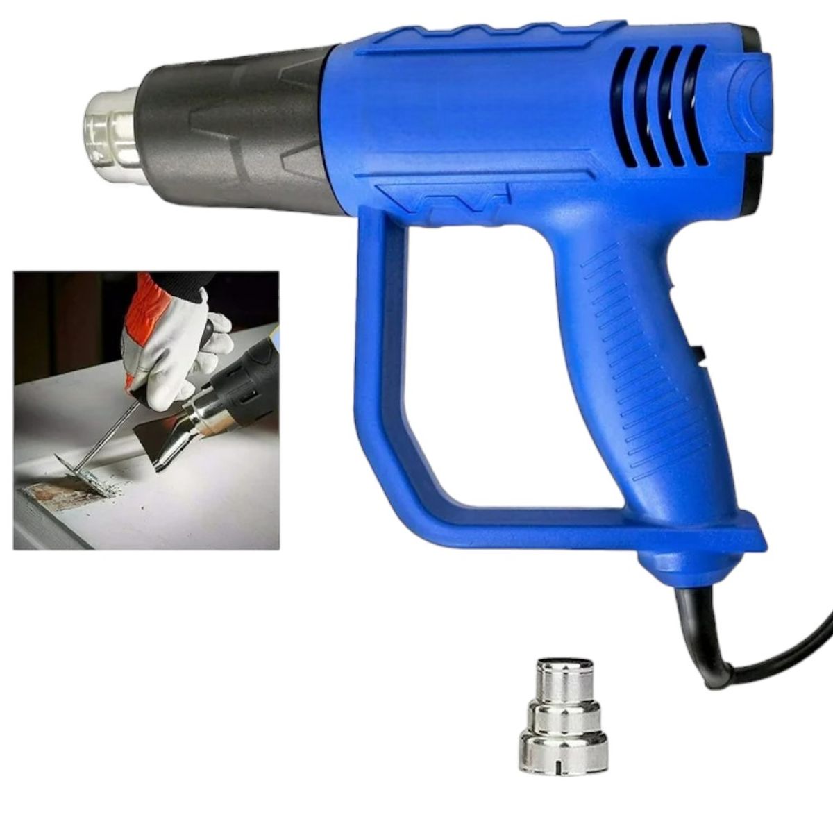 Pistola de Calor Industrial 2000W para Decapado, Sellado y Descongelación Multipropósito, marca OEM - Foto Principal
