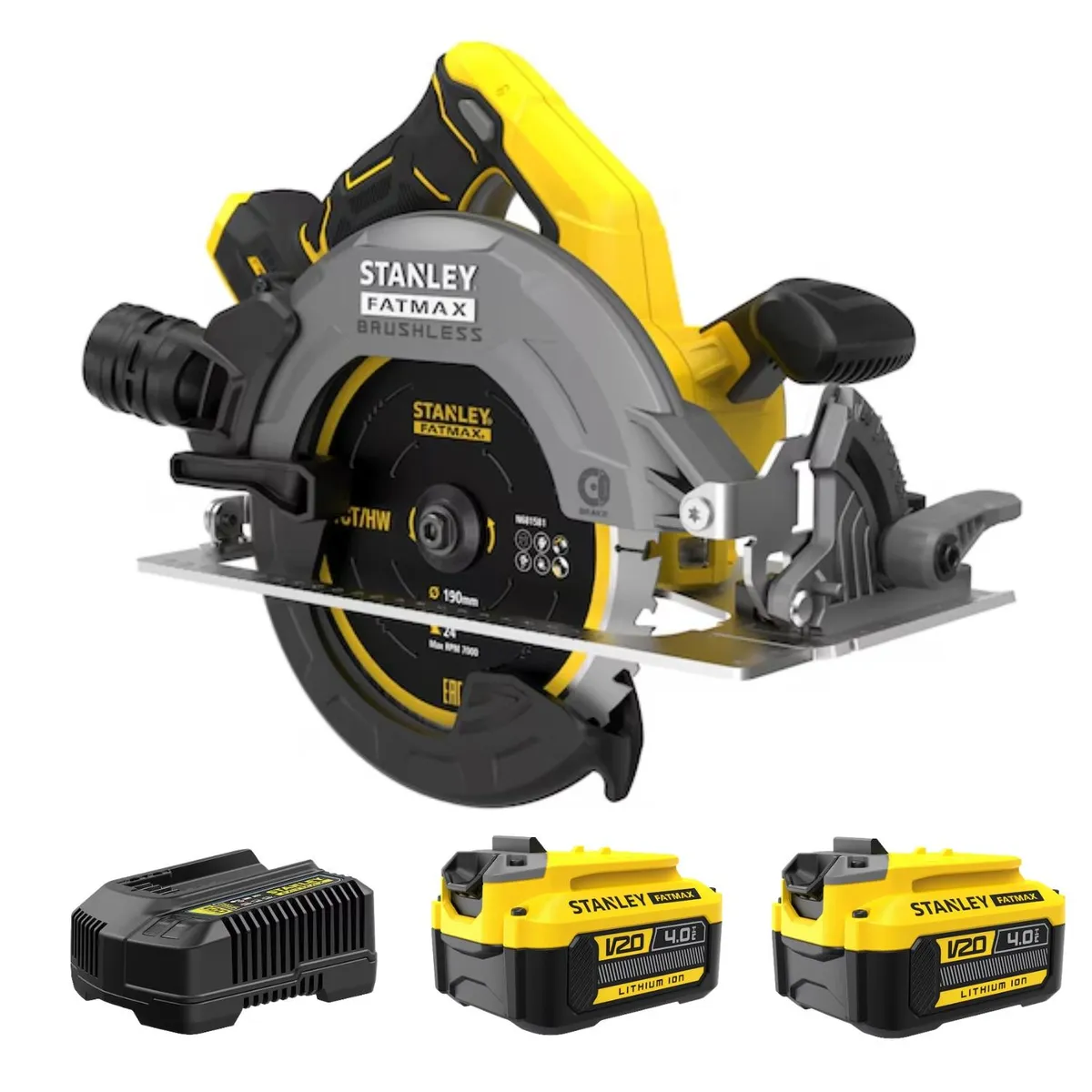 STANLEY - Sierra Circular 7 1/4" 20V Brushless + 2bat 20V Stanley