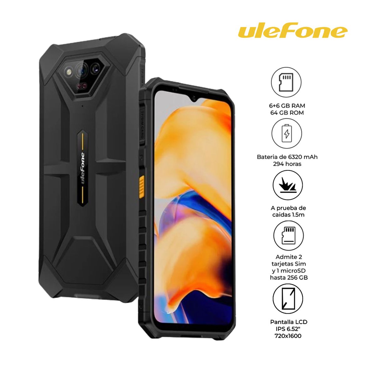 ULEFONE - SMARTPHONE ARMOR X13 RUGGED 6GB+6GB VIRTUAL 64GB NFC