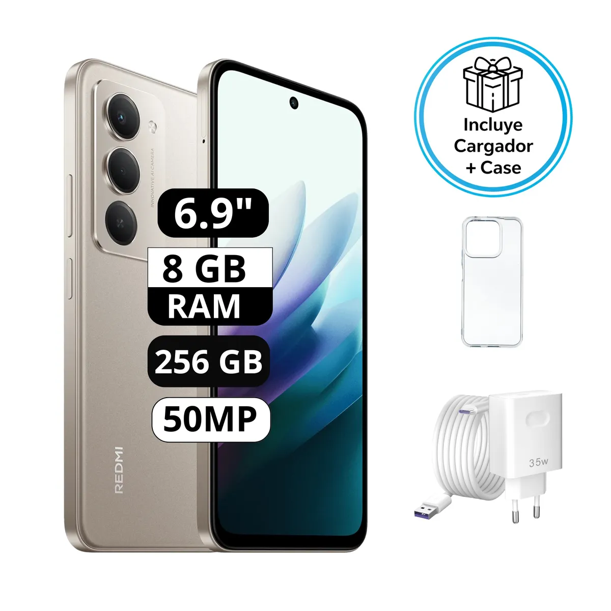 XIAOMI - Xiaomi Redmi 15 8RAM 256GB Gris Titanio