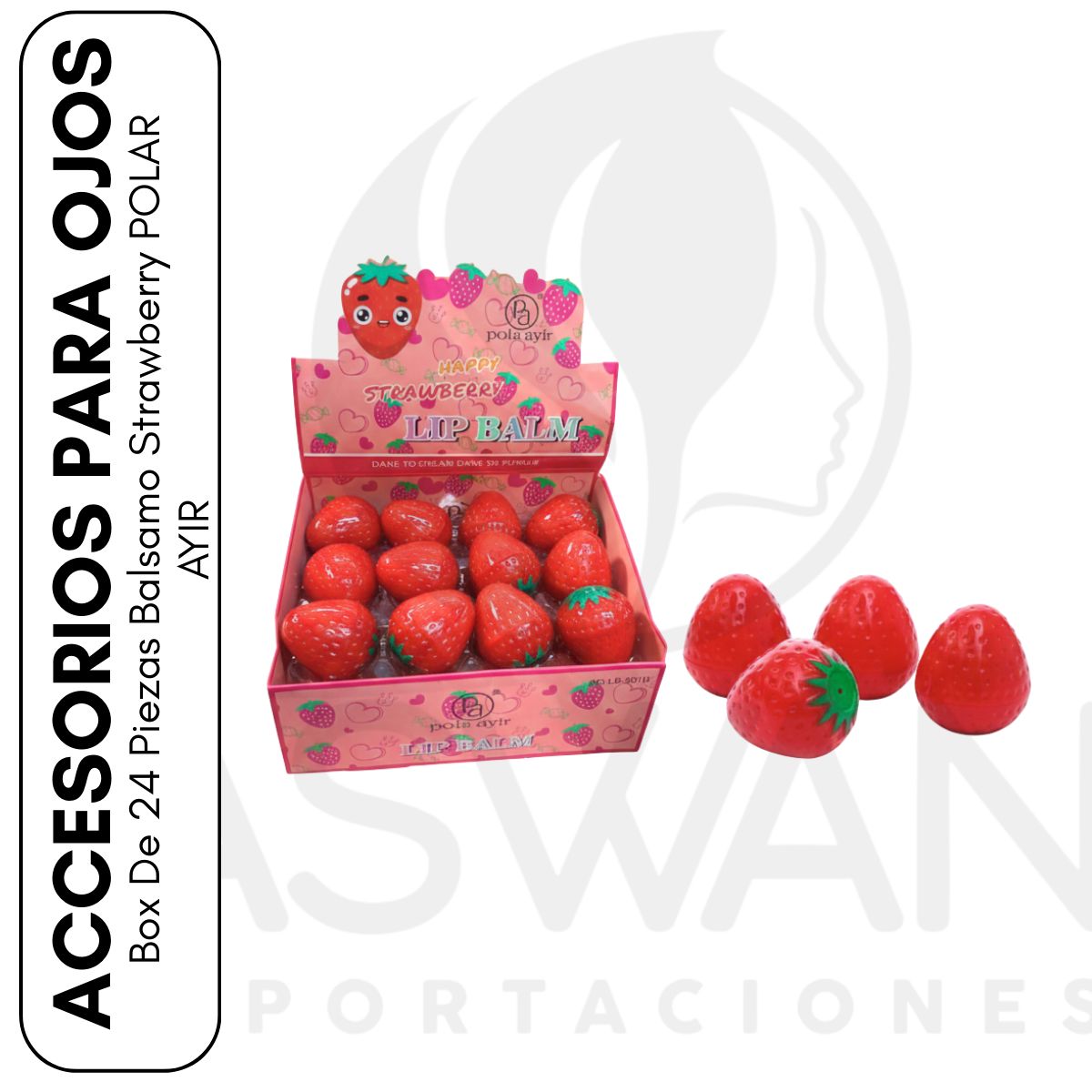 GENERICO - Box De 24 Piezas Balsamo Strawberry POLAR AYIR