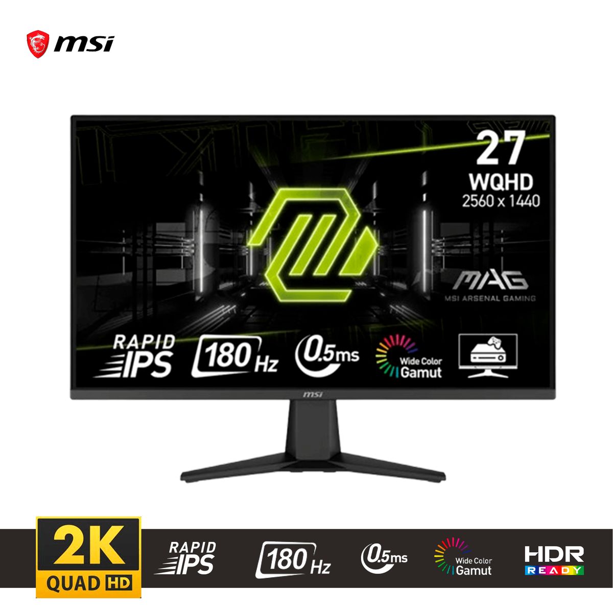 MSI - Monitor plano gaming MSI MAG-275QF 27 WQHD Rapid IPS
