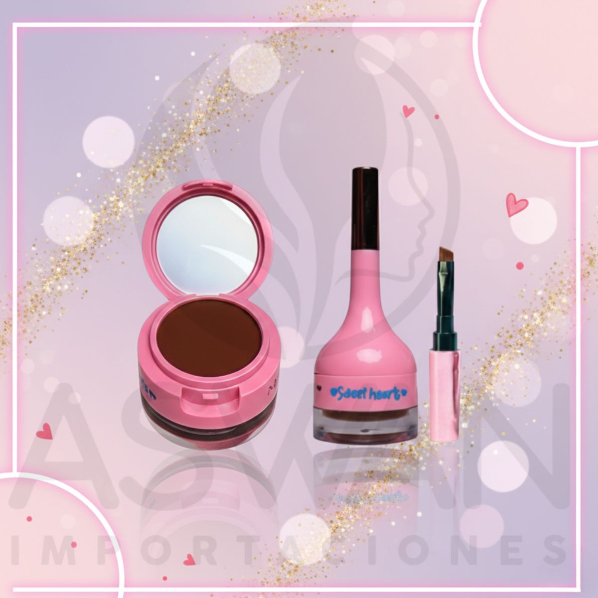 GENERICO - Gel y Sombra para Cejas Sweet Hearts Tono Claro