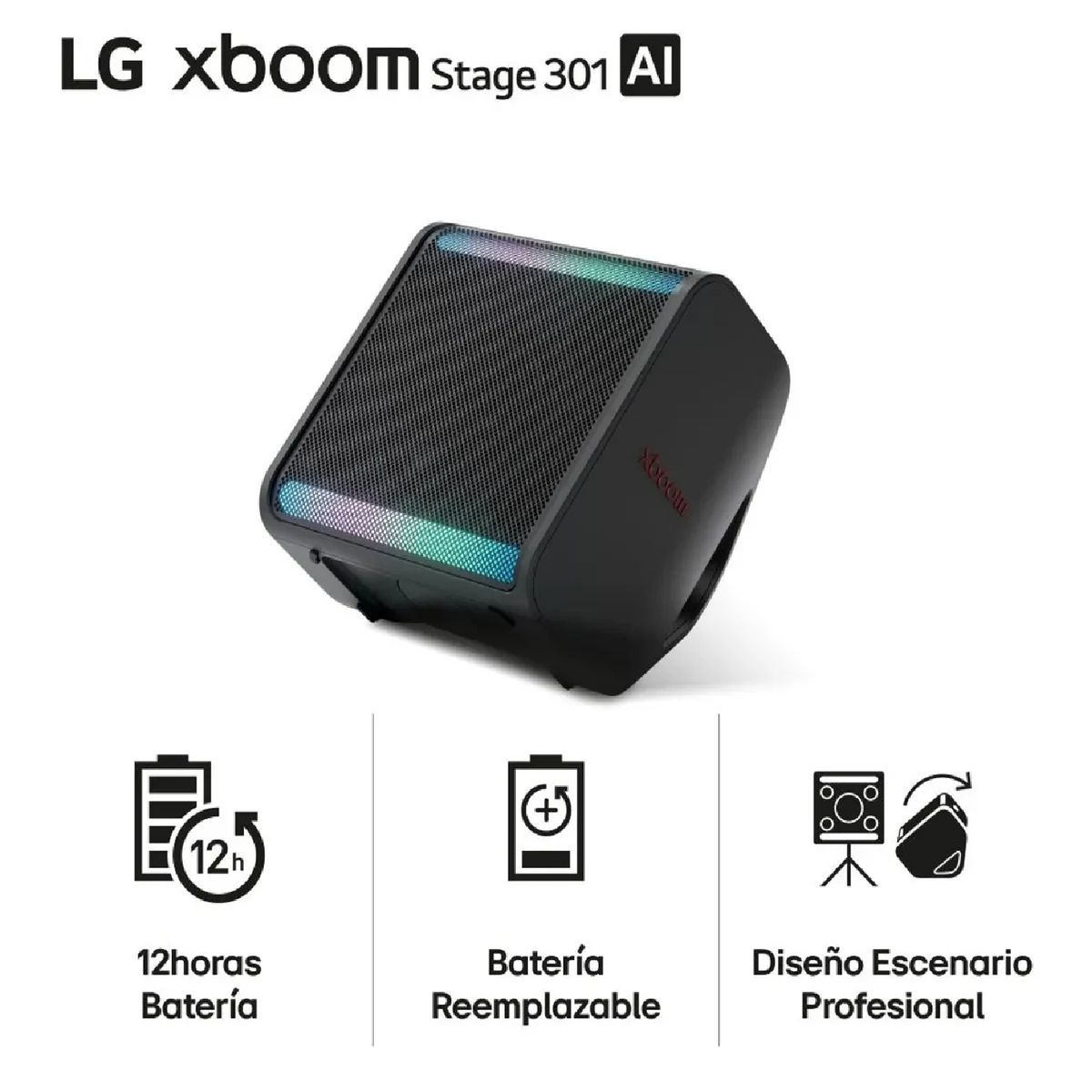 LG - Parlante Bluetooth LG XBOOM STAGE 301 120W IPX4 (2025)